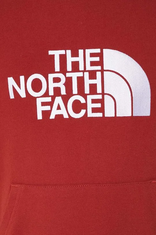 The North Face cotton sweatshirt M Light Drew Peak Pullover Hoodie men's maroon color hooded with a print NF00A0TEPOJ1