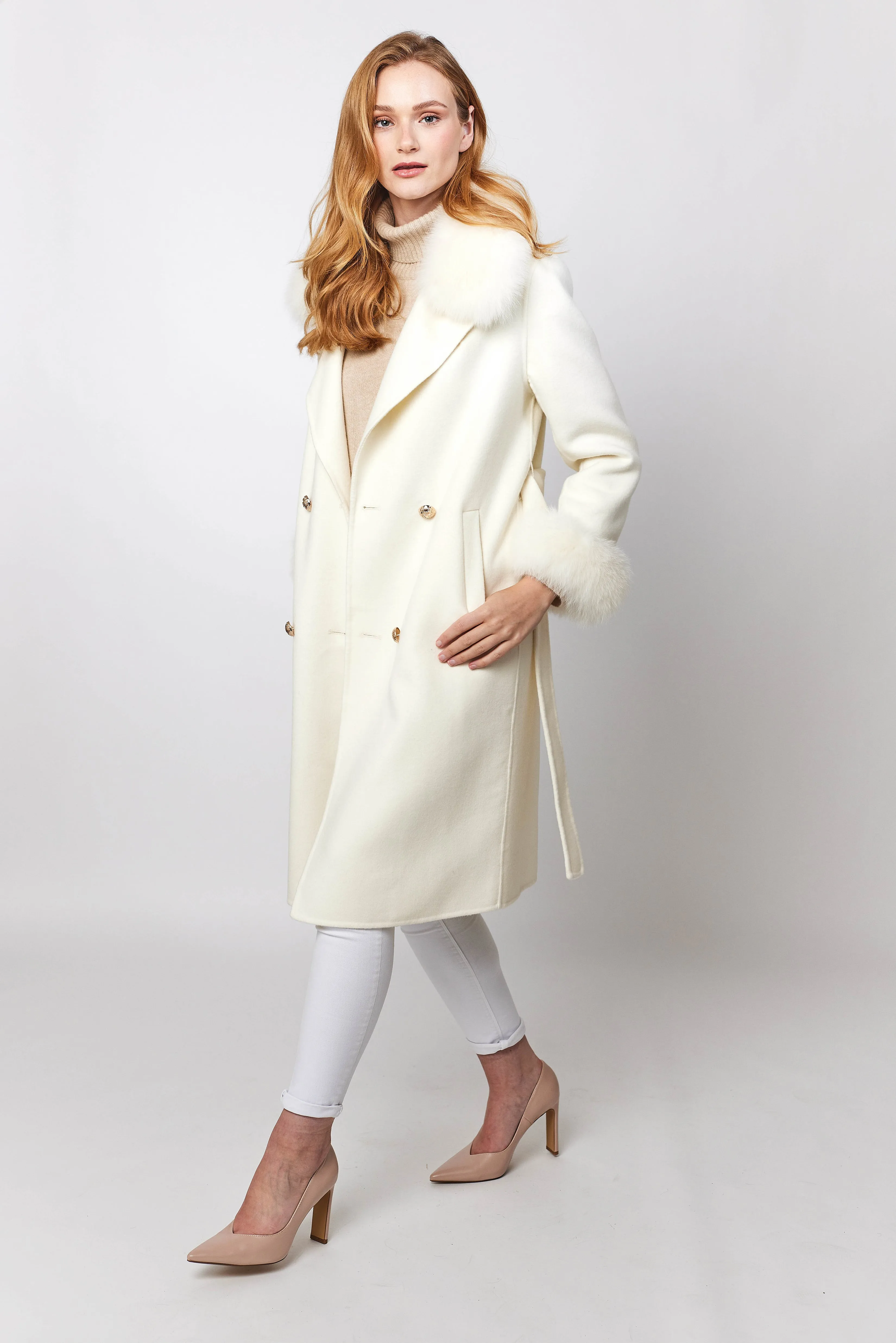 Victoire Cashmere Coat - Ivory