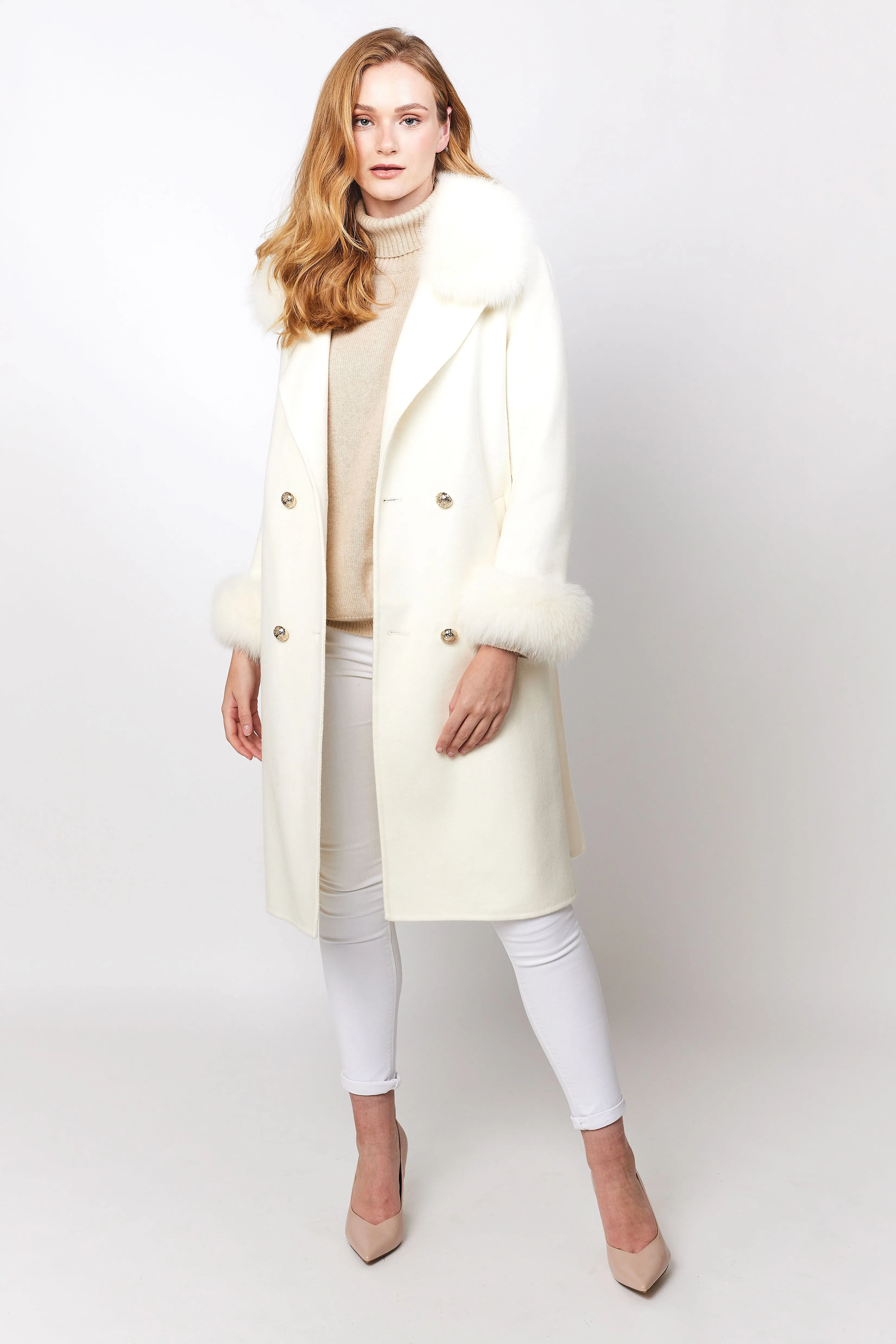 Victoire Cashmere Coat - Ivory