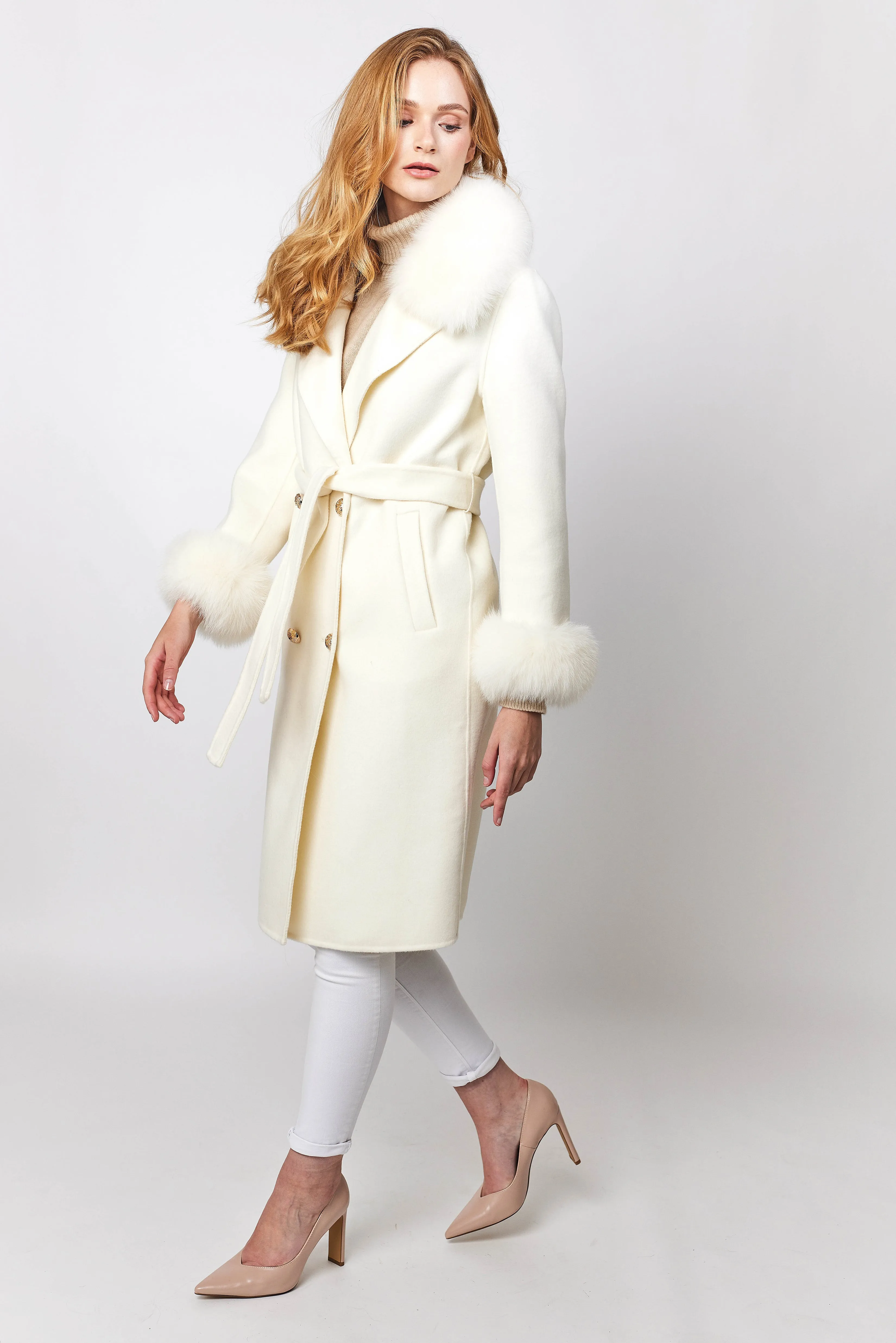 Victoire Cashmere Coat - Ivory