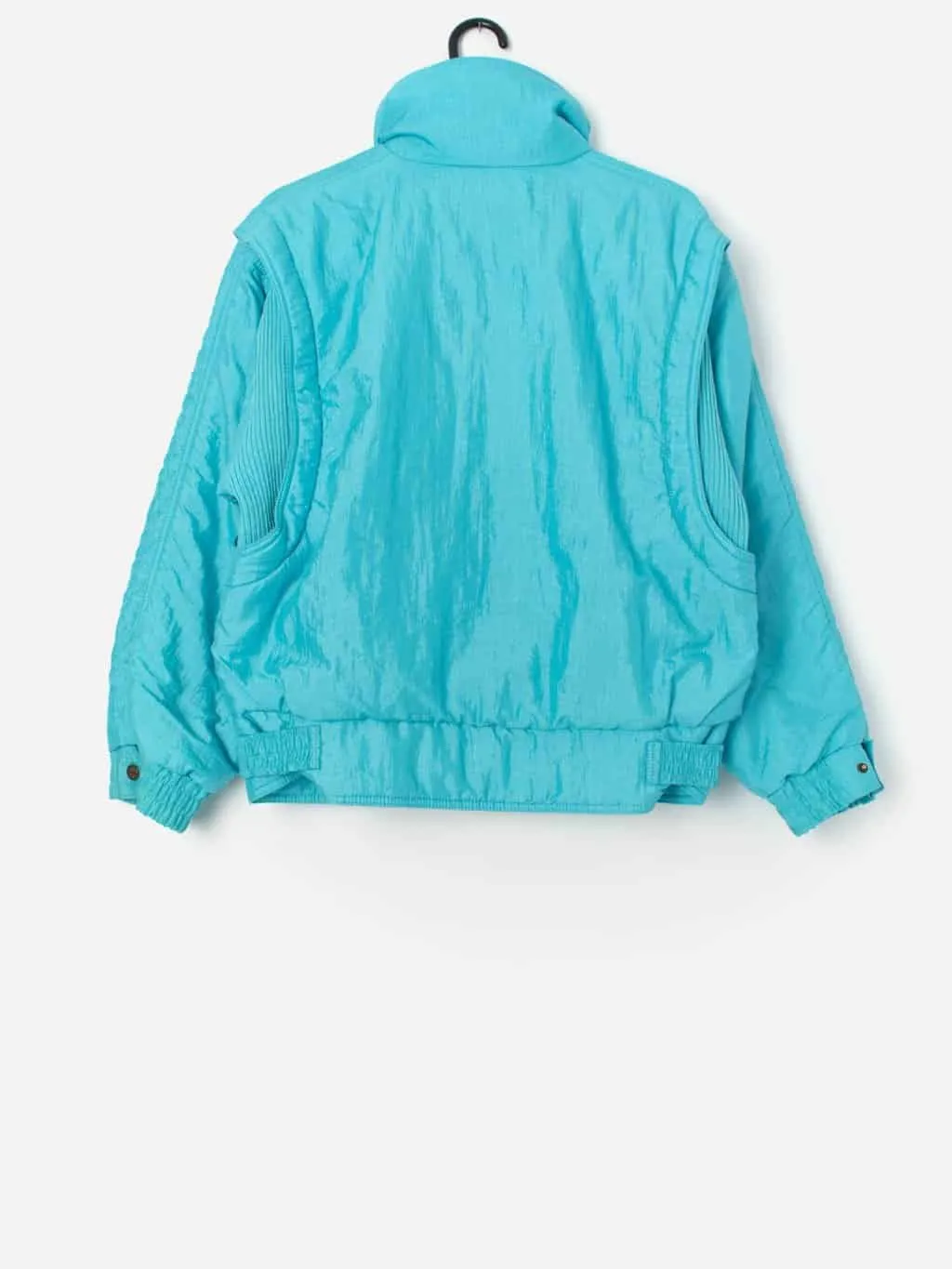 Vintage Ellesse ski puffer jacket in turquoise blue – Medium