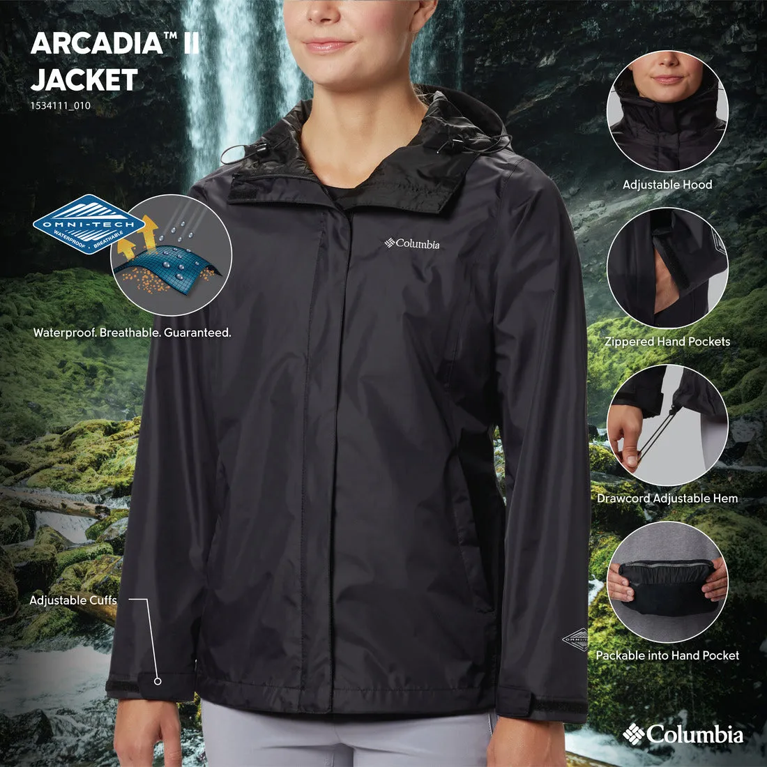 WOMEN'S ARCADIA II RAIN JACKET