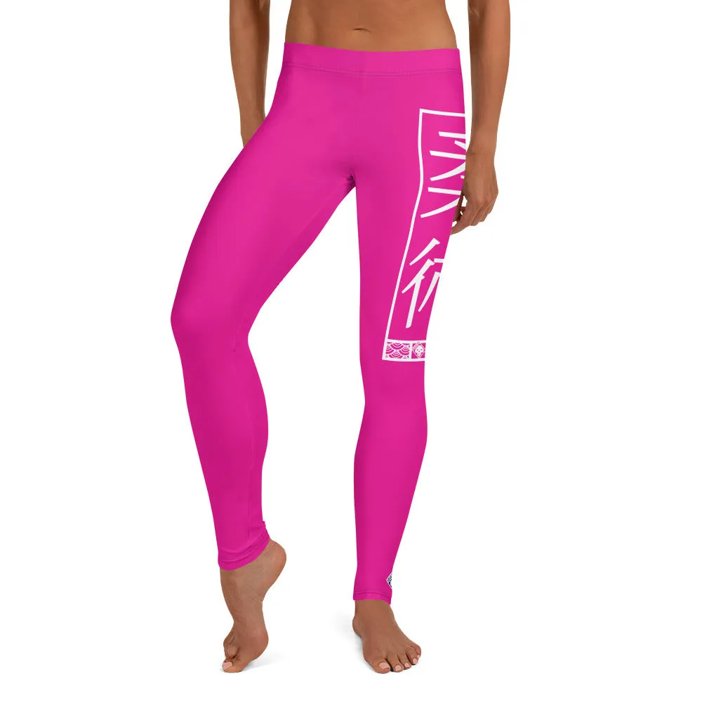 Women's Yoga Pants Workout Leggings For Jiu Jitsu 003 - Hollywood Cerise