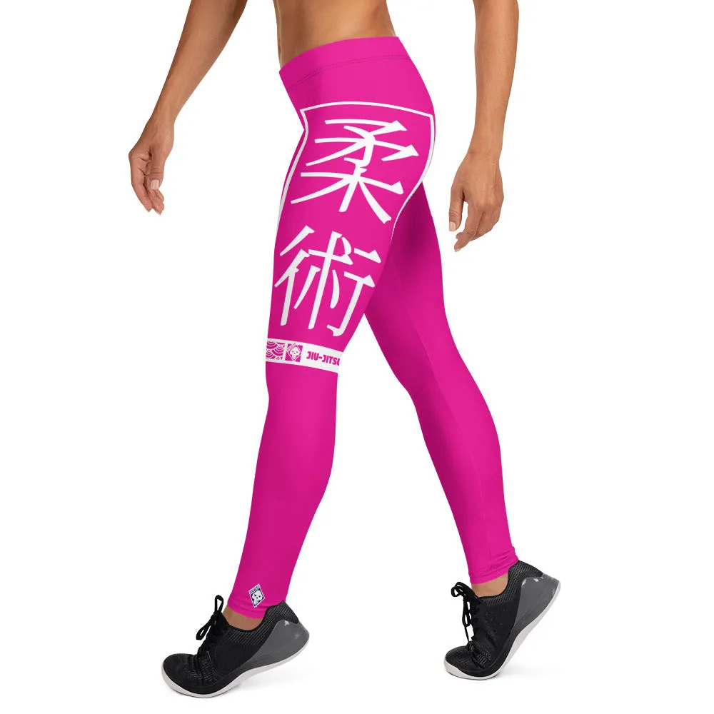 Women's Yoga Pants Workout Leggings For Jiu Jitsu 003 - Hollywood Cerise