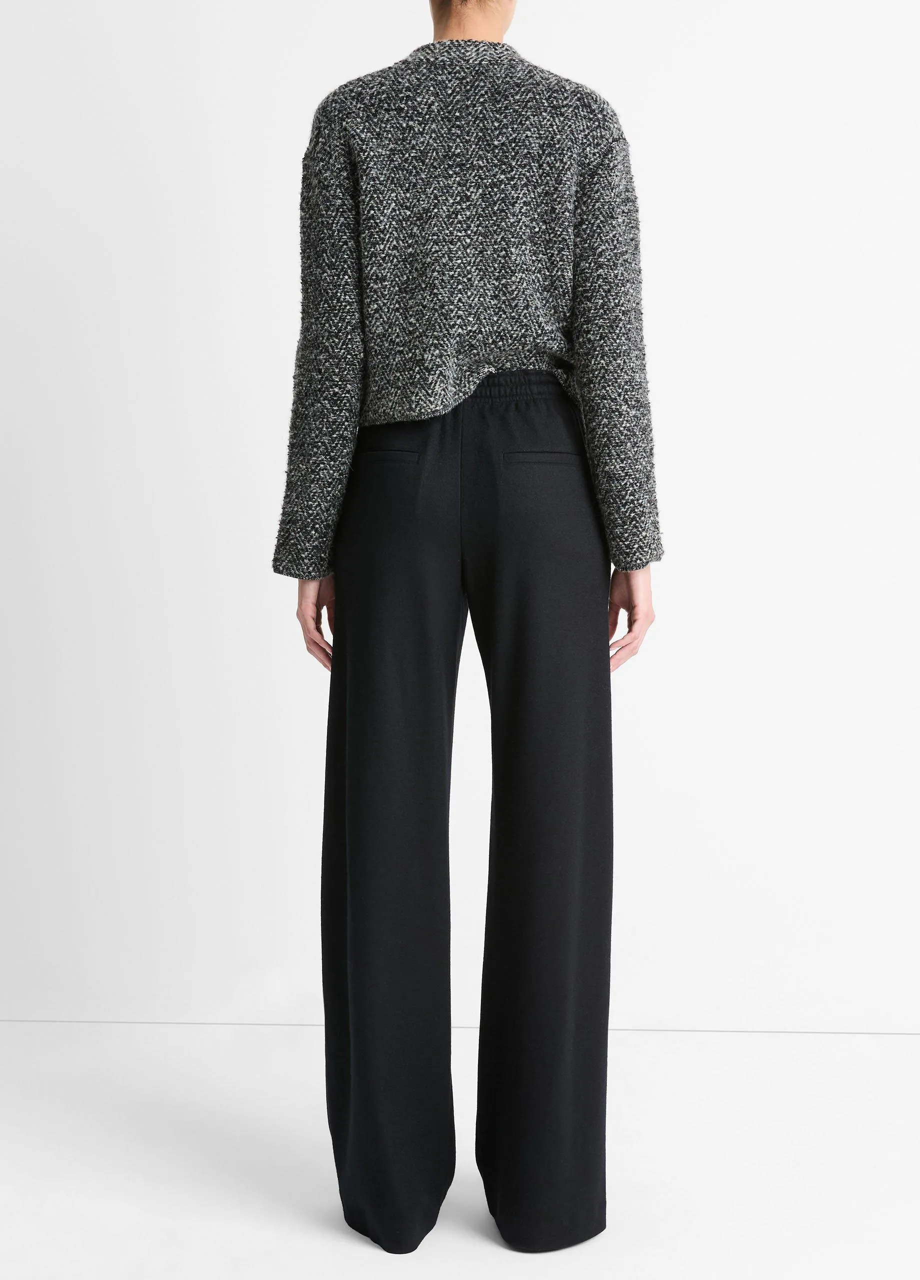 Wool-Blend Drawstring Pull-On Pant