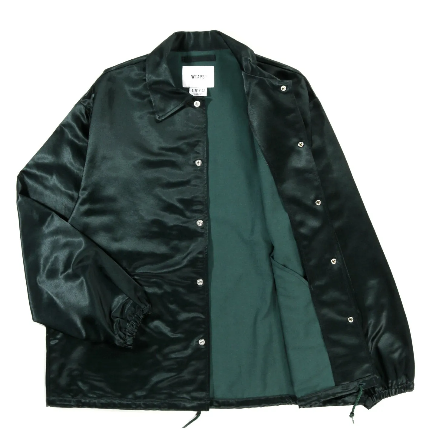 WTAPS SATIN LEAGUE JACKET GREEN