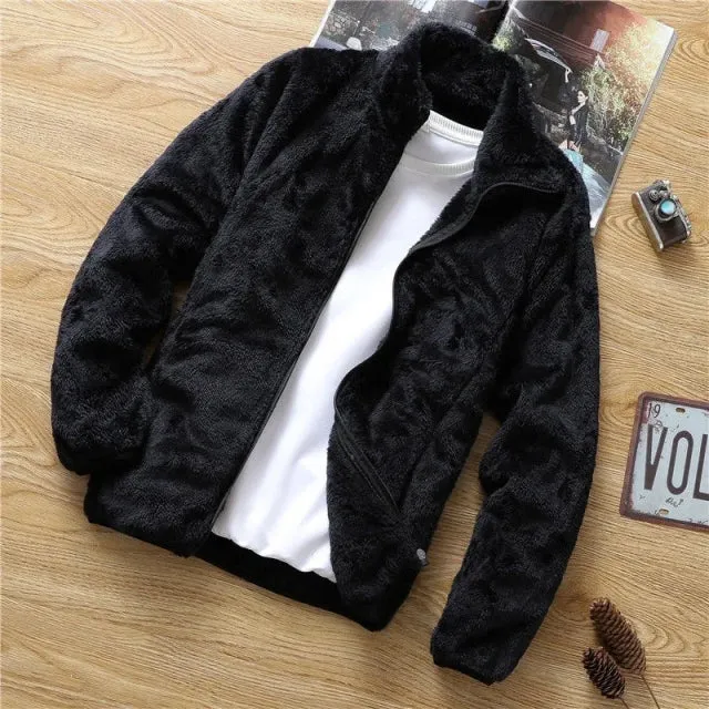 Xituodai Coral fleece Warm Men's Coat Trend Shopping Winter Jackets Version Slim 2021 New Men's Casual Fleece Jacket Male Clothe