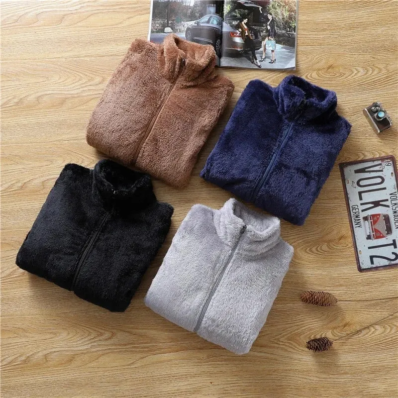 Xituodai Coral fleece Warm Men's Coat Trend Shopping Winter Jackets Version Slim 2021 New Men's Casual Fleece Jacket Male Clothe