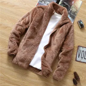 Xituodai Coral fleece Warm Men's Coat Trend Shopping Winter Jackets Version Slim 2021 New Men's Casual Fleece Jacket Male Clothe