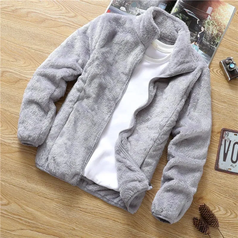 Xituodai Coral fleece Warm Men's Coat Trend Shopping Winter Jackets Version Slim 2021 New Men's Casual Fleece Jacket Male Clothe